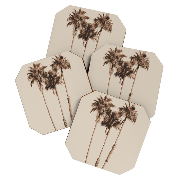 Palm Trees Earthy Vibes #1 #wall #decor #art #society6 Coaster Gallery Image 1