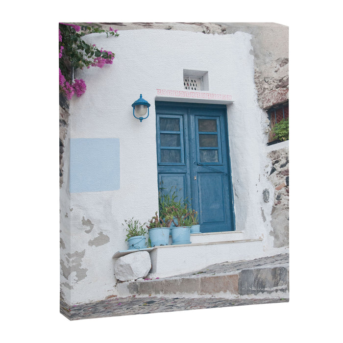Santorini Oia Blue Door Dream #1 #minimal #wall #decor #art #society6 Canvas Print Gallery Image 1