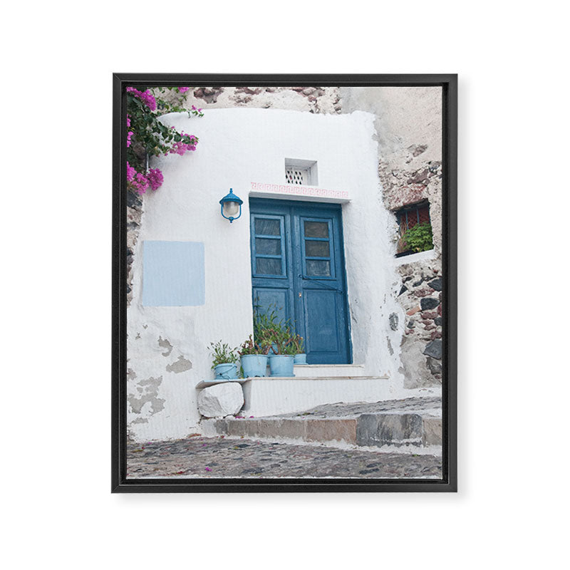 Santorini Oia Blue Door Dream #1 #minimal #wall #decor #art #society6 Framed Canvas Print Gallery Image 8