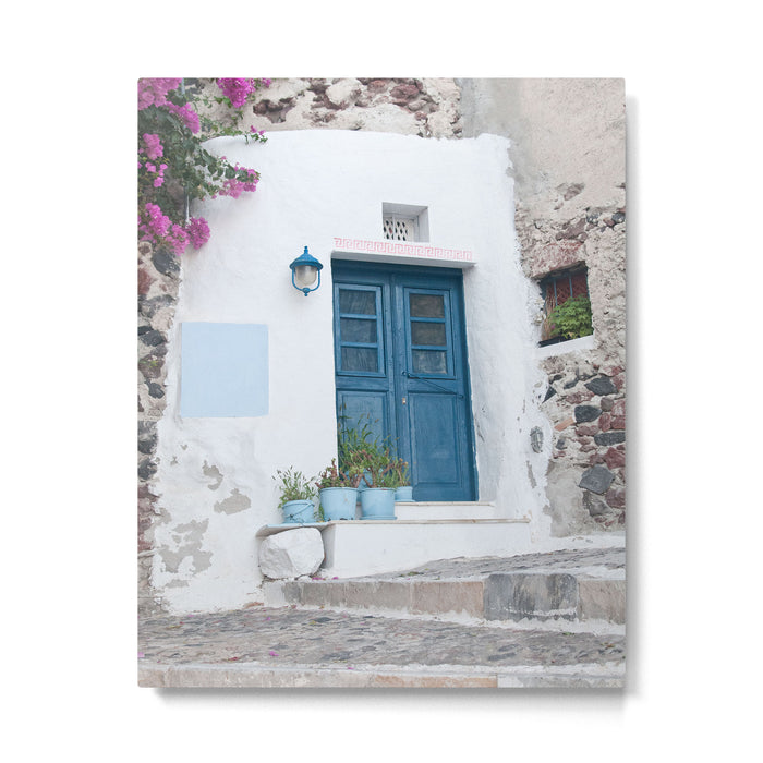 Santorini Oia Blue Door Dream #1 #minimal #wall #decor #art #society6 Metal Print Gallery Image 1