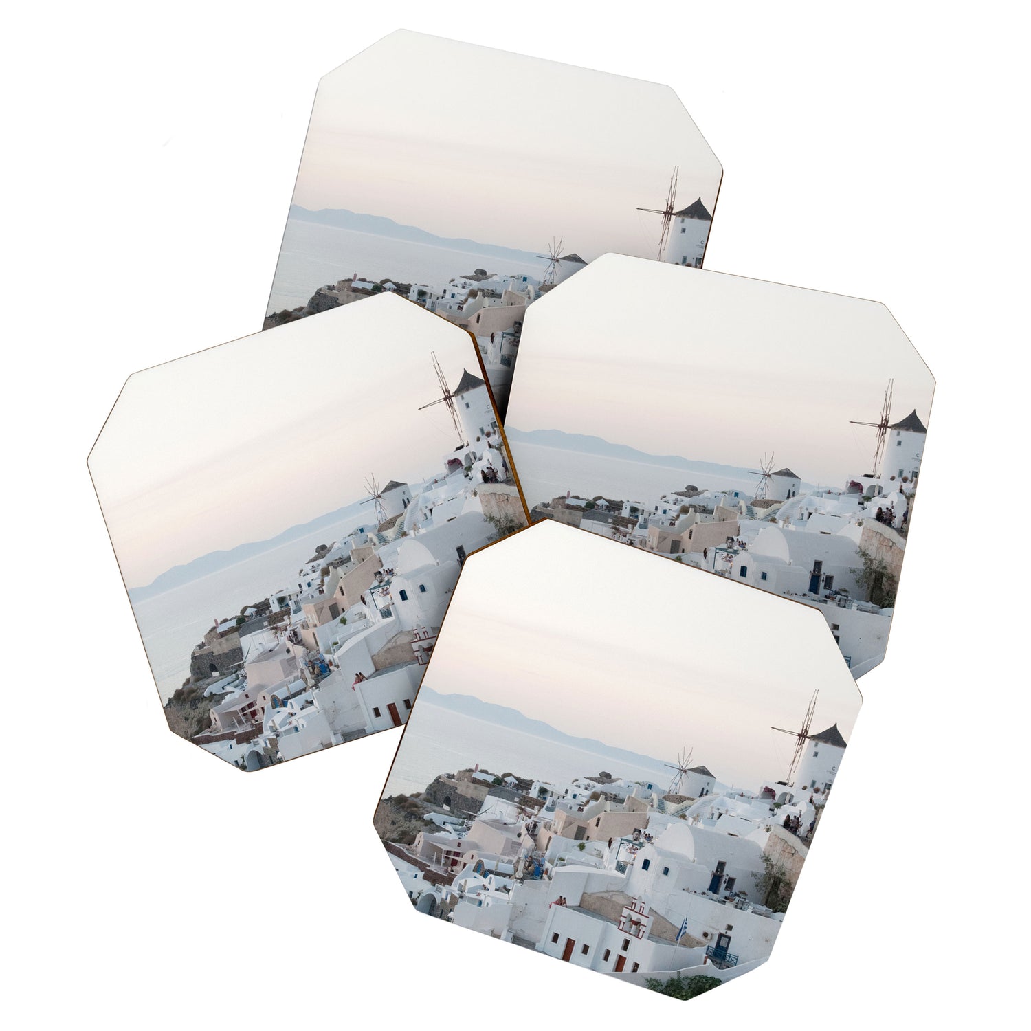 Santorini Sunset Bliss #1 #wall #art #society6 Coaster Gallery Image 1