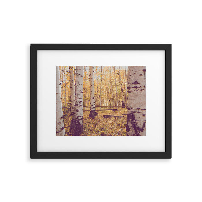 Aspen Grove Autumn Light x Colorado Landscape Photography Framed Art Print Gallery Image 1