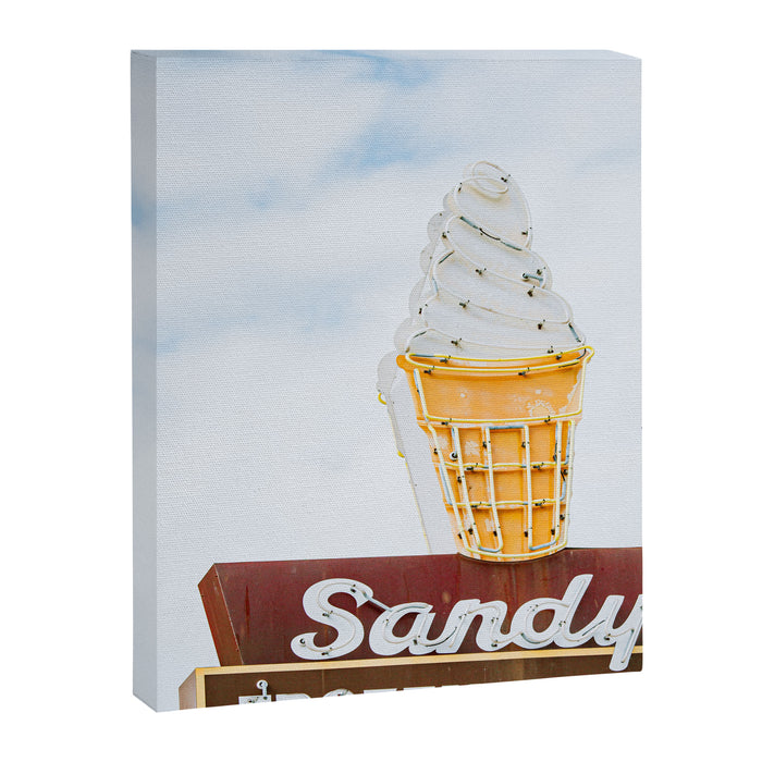 Austin Texas Photography x Sandy's Austin Texas Vintage Sign Print Canvas Print Gallery Image 1