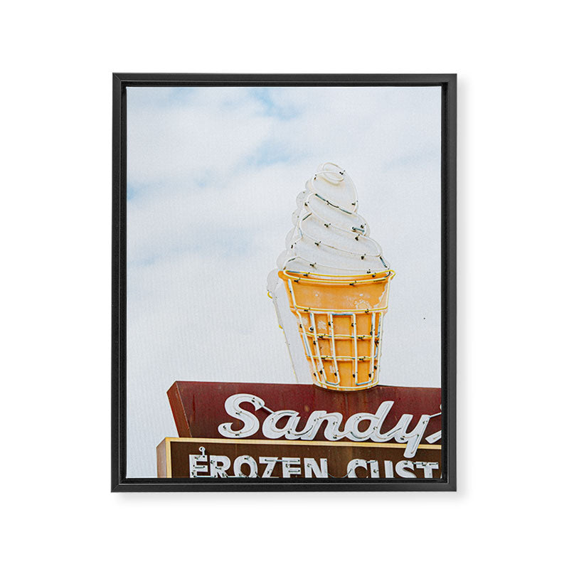 Austin Texas Photography x Sandy's Austin Texas Vintage Sign Print Framed Canvas Print Gallery Image 6