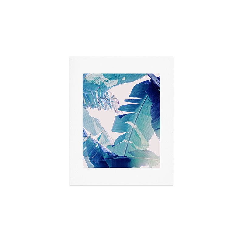 Banana Leaf Blue Art Print Gallery Image 1