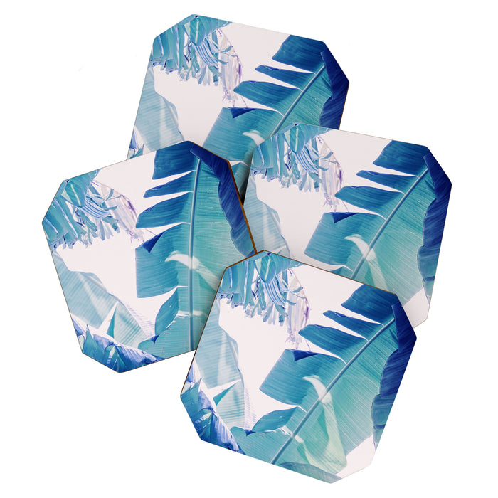 Banana Leaf Blue Coaster Gallery Image 1