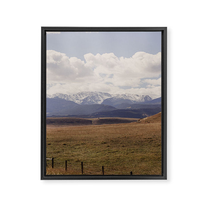 Beartooth Range Foothills x Montana Mountain Landscape Photography Framed Canvas Print Gallery Image 1