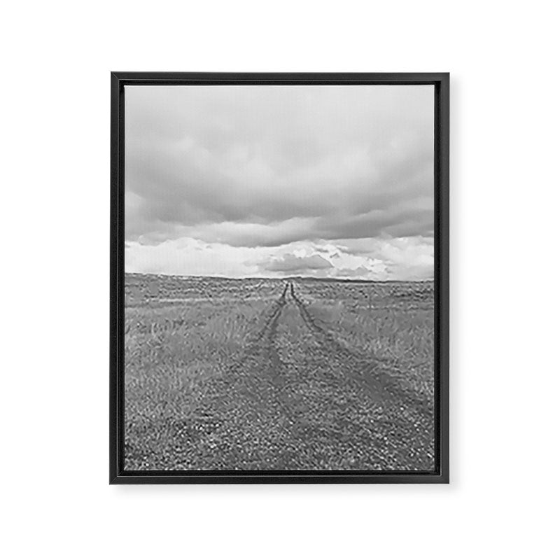 Black and White Montana Landscape Photography | Storm Clouds Photography | Prairie Photography | Western Landscape Framed Canvas Print Gallery Image 6