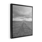 Black and White Montana Landscape Photography | Storm Clouds Photography | Prairie Photography | Western Landscape Framed Canvas Print Gallery Image 2