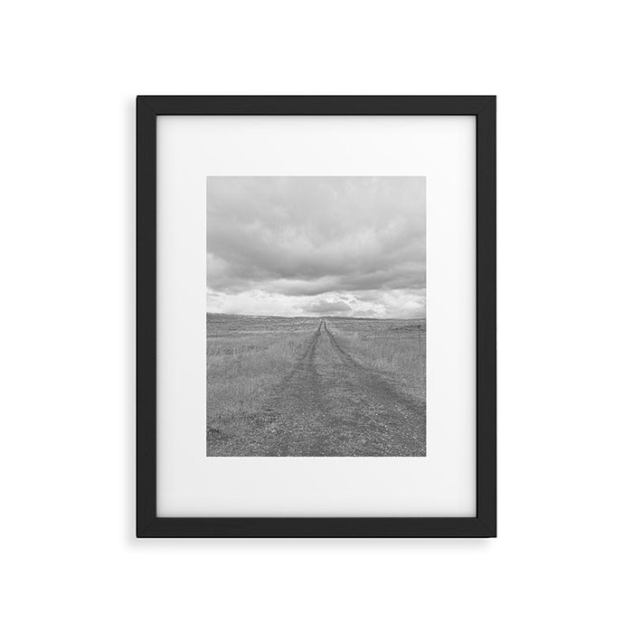 Black and White Montana Landscape Photography | Storm Clouds Photography | Prairie Photography | Western Landscape Framed Art Print Gallery Image 1
