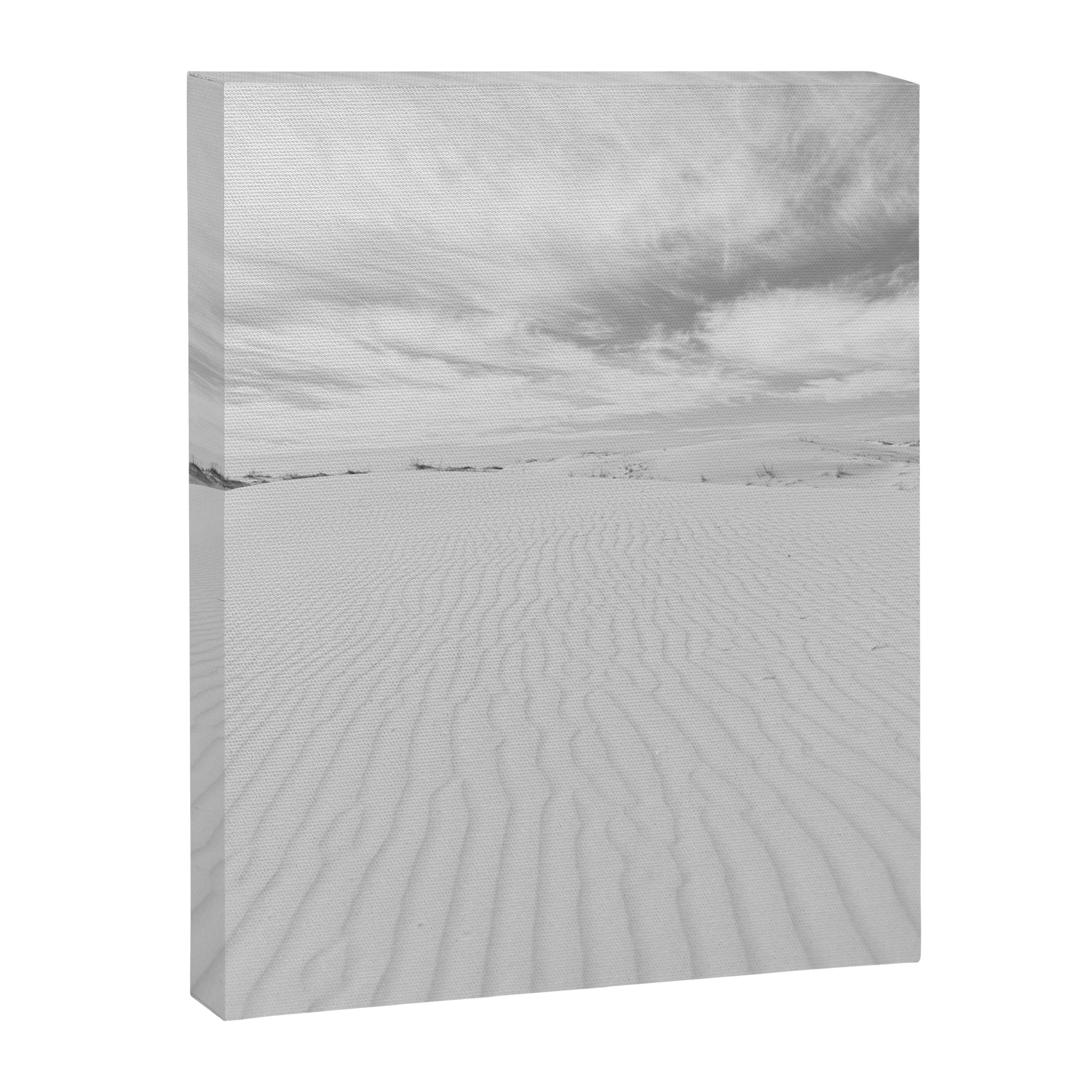 Black and white sand dunes dramatic clouds x Monohan State Park Texas Canvas Print Gallery Image 6