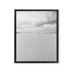 Black and white sand dunes dramatic clouds x Monohan State Park Texas Framed Canvas Print Gallery Image 6