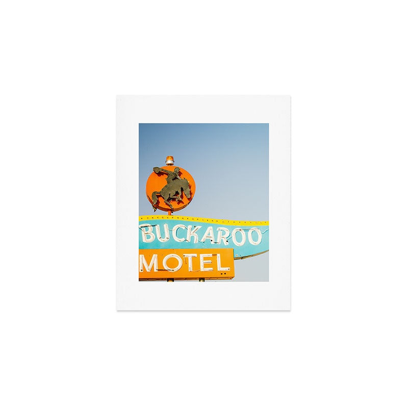 Buckaroo Motel Vintage Sign x Route 66 new Mexico Art Print Gallery Image 1