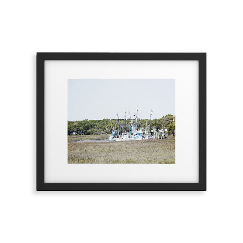 Carolina Lowcountry Shrimp Boats Photography Framed Art Print Gallery Image 5