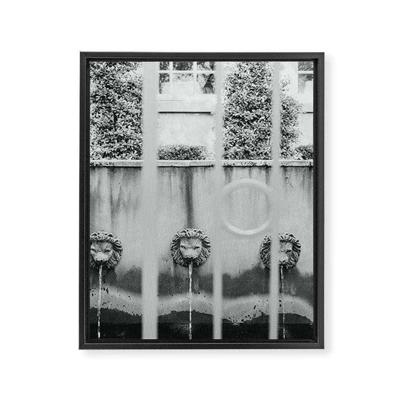 Charleston Courtyard Black and White Photography  Framed Canvas Print Gallery Image 6