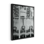 Charleston Courtyard Black and White Photography  Framed Canvas Print Gallery Image 2