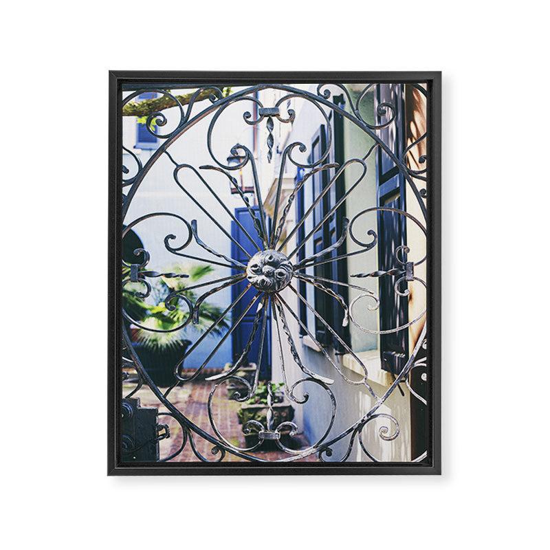 Charleston Courtyard Photography Framed Canvas Print Gallery Image 6