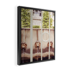 Charleston South Carolina Photography x Charleston Courtyard Lions Framed Canvas Print Gallery Image 2