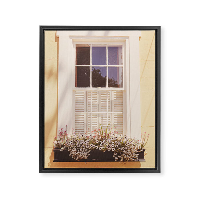 Charleston South Carolina Window Box photography Framed Canvas Print Gallery Image 1