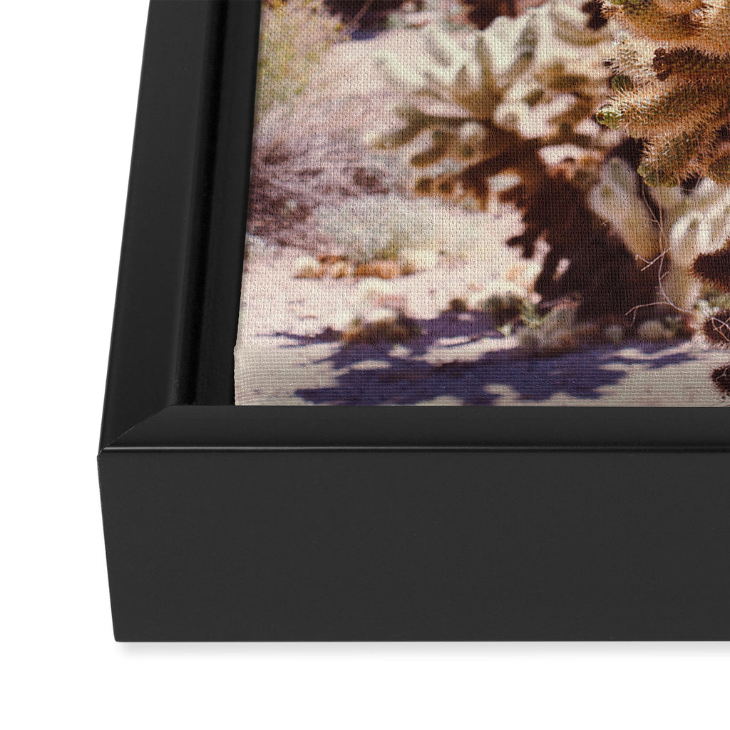 Chollo Cactus Garden - Joshua Tree Framed Canvas Print Gallery Image 3