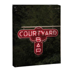 Courtyard Bar X Bar Cart Art Canvas Print Gallery Image 6
