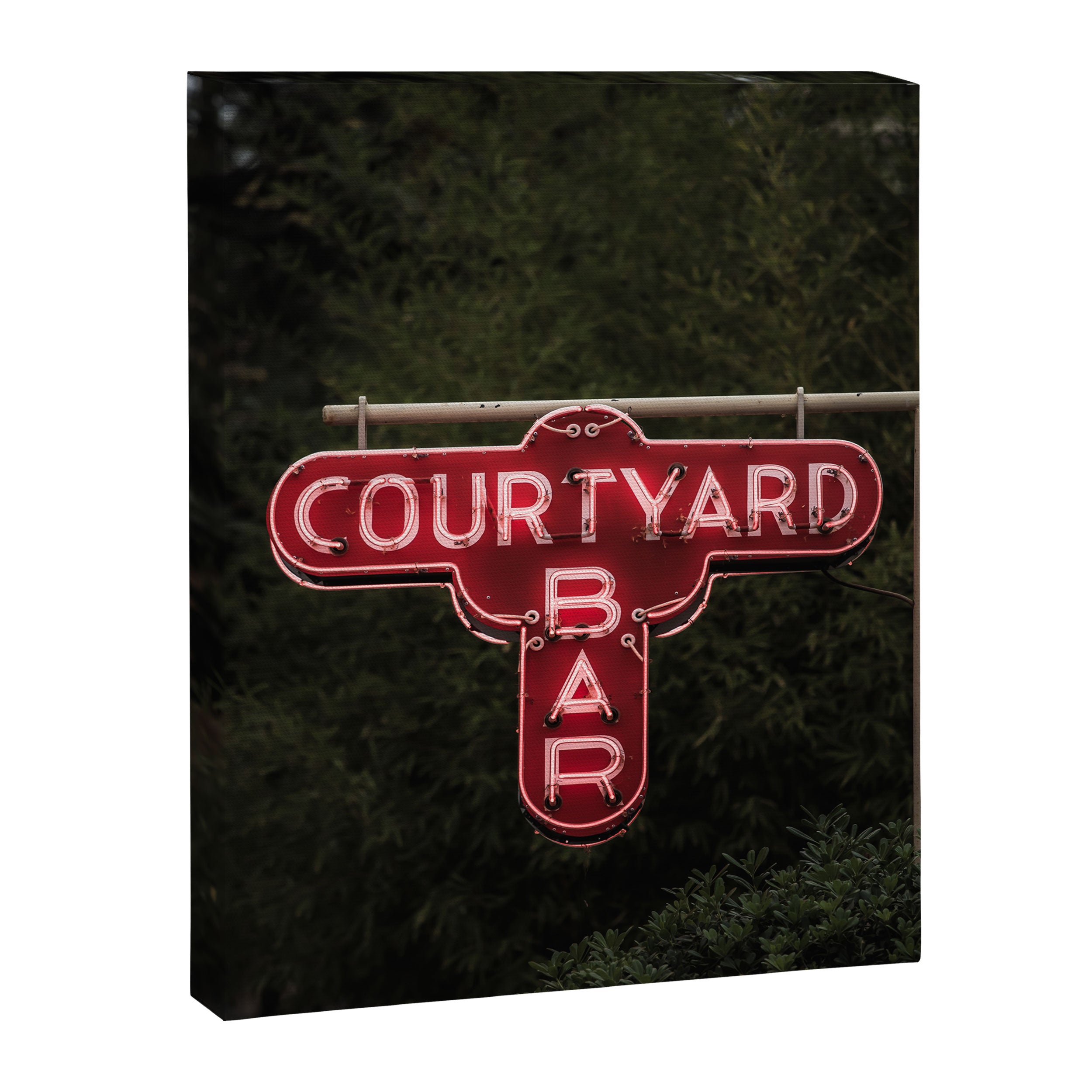 Courtyard Bar X Bar Cart Art Canvas Print Gallery Image 6