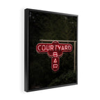Courtyard Bar X Bar Cart Art Framed Canvas Print Gallery Image 2