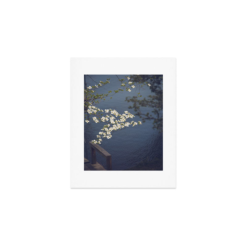 Dogwoods at the Lake x White Dogwoods in Bloom Photography Art Print Gallery Image 1