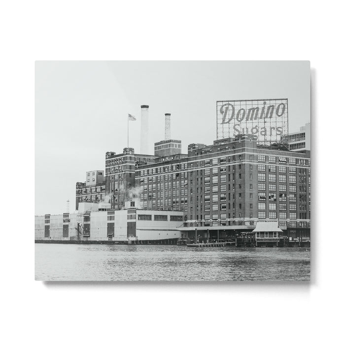 Domino Sugars Black and White Baltimore Print Metal Print Gallery Image 1