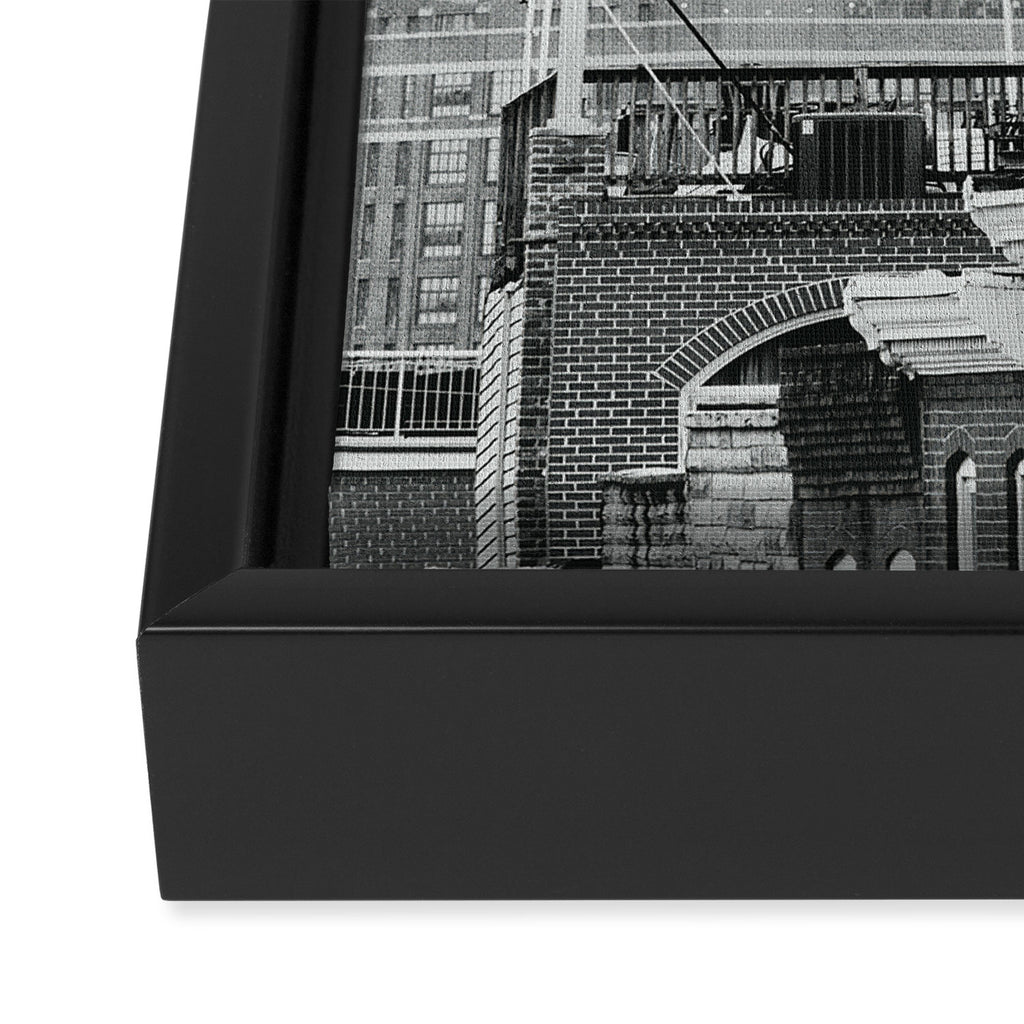 Domino Sugars Building Black and White Baltimore Photograph Framed Canvas Print Gallery Image 3