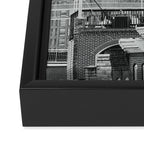 Domino Sugars Building Black and White Baltimore Photograph Framed Canvas Print Gallery Image 3