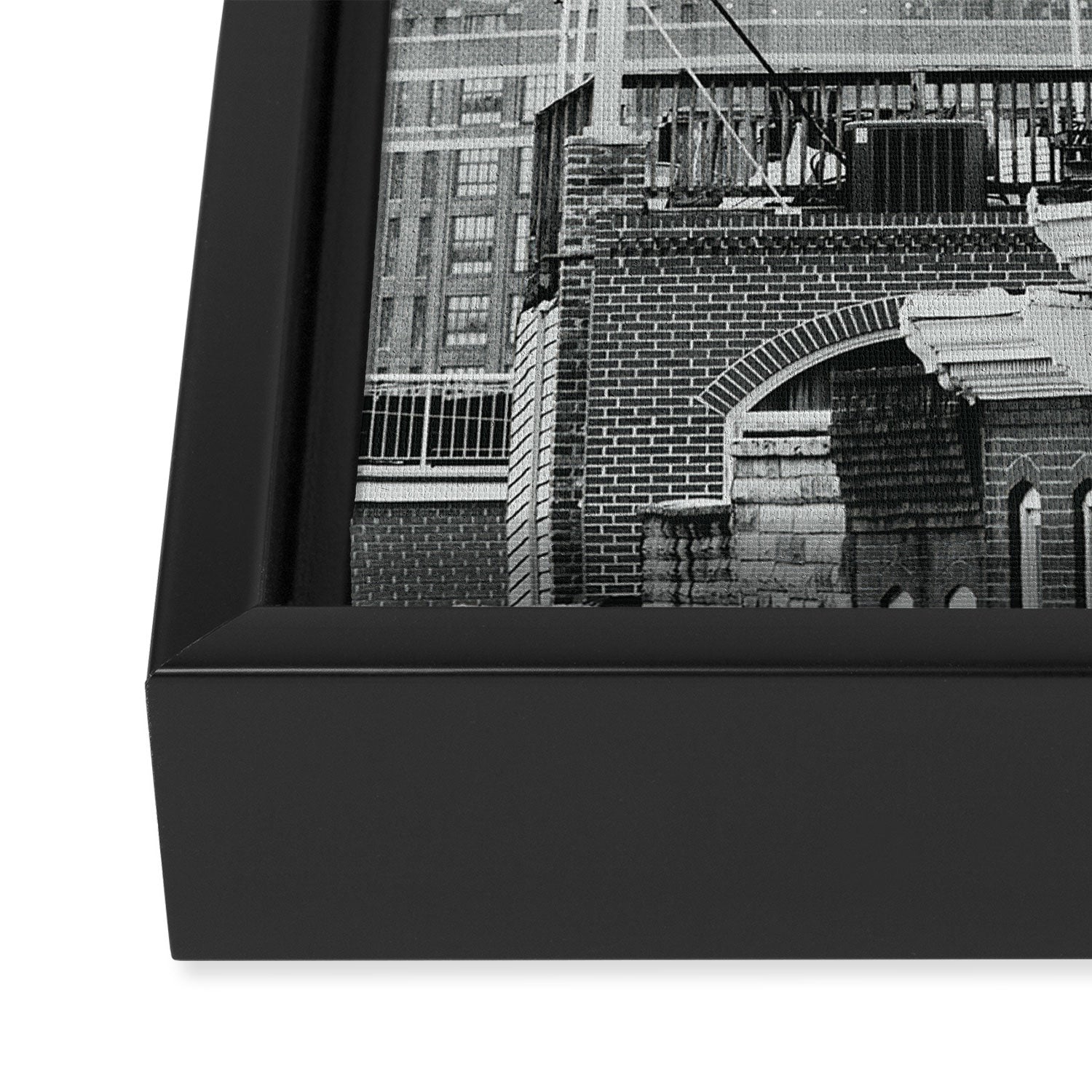 Domino Sugars Building Black and White Baltimore Photograph Framed Canvas Print Gallery Image 3