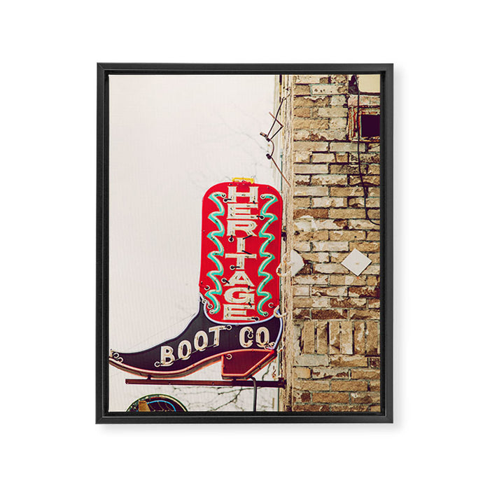 Downtown Austin Texas Neon Framed Canvas Print Gallery Image 1