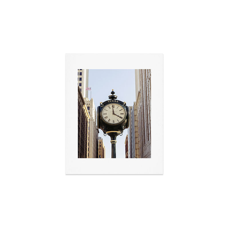 Downtown Tulsa Oklahoma Photography x Tulsa Centennial Clock  Art Print Gallery Image 1