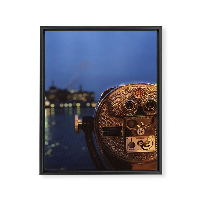 Fell's Point at Night Baltimore Maryland Framed Canvas Print Gallery Image 1