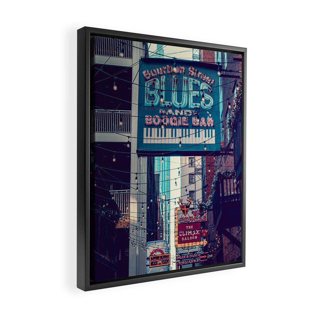 Historic Printer's Alley Nashville Tennessee Framed Canvas Print Gallery Image 2