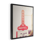 Iconic Austin Motel x Austin Texas Framed Canvas Print Gallery Image 2