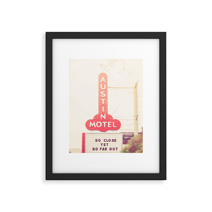 Iconic Austin Motel x Austin Texas Framed Art Print Gallery Image 1