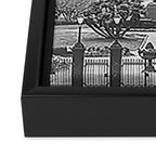 Jackson Square New Orleans Black and White Photography Framed Canvas Print Gallery Image 3