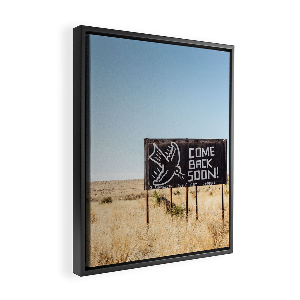 Leaving Marfa Framed Canvas Print Gallery Image 2