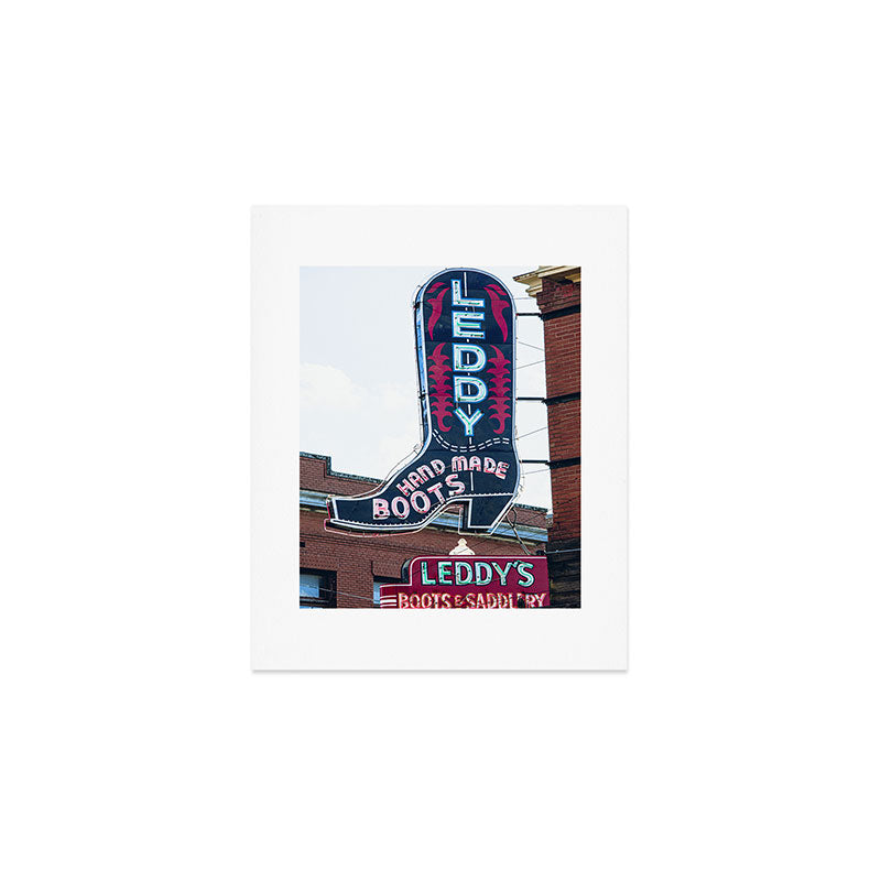 Leddy Boots Fort Worth Texas Stockyards Art Print Gallery Image 1