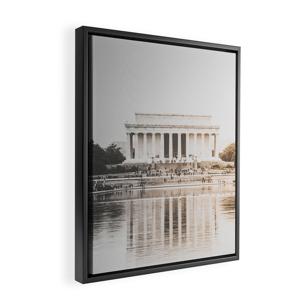 Lincoln Memorial at Dusk Framed Canvas Print Gallery Image 2