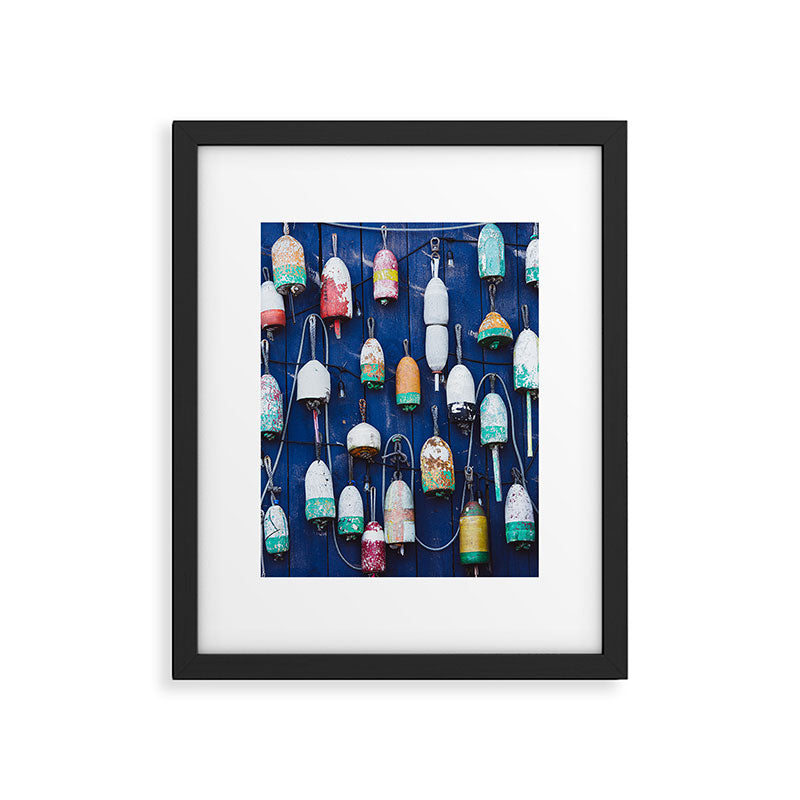 Maine Lobster Buoys Framed Art Print Gallery Image 5