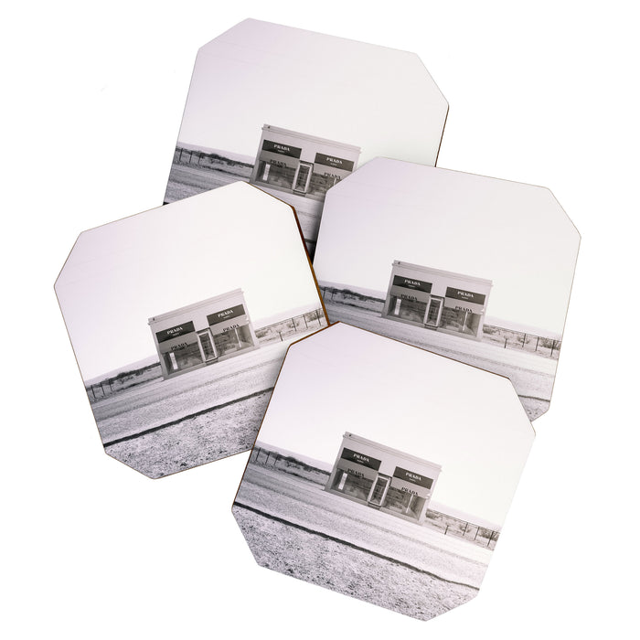 Marfa Icon - Black and White Version Coaster Gallery Image 1