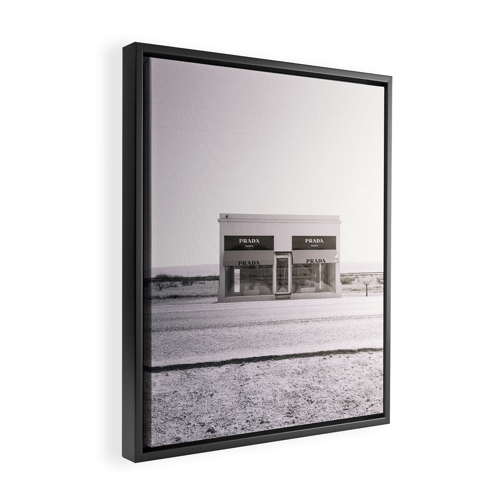 Marfa Icon - Black and White Version Framed Canvas Print Gallery Image 2