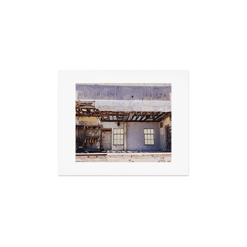 Marfa Texas Ice Plant Abandoned Building Photography Art Print Gallery Image 1