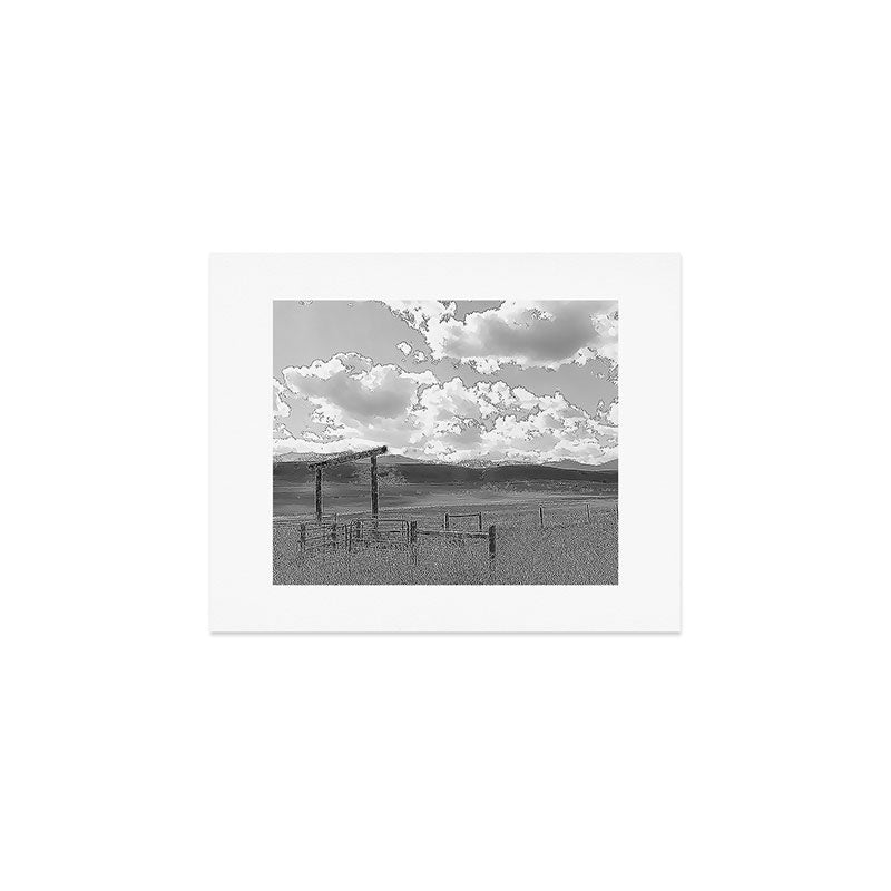 Montan Ranch Life x Black and White Montana Landscape Photography Art Print Gallery Image 1