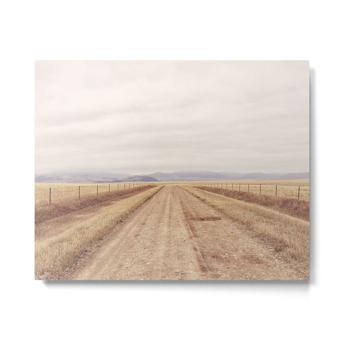 Montana Landscape Photography Print x Road to Two Dot Montana Metal Print Gallery Image 1
