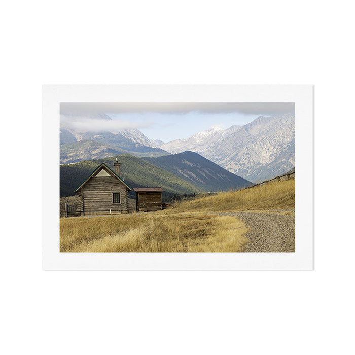 Montana Mountain Landscape Photography x Cabin Wall Art Art Print Gallery Image 1