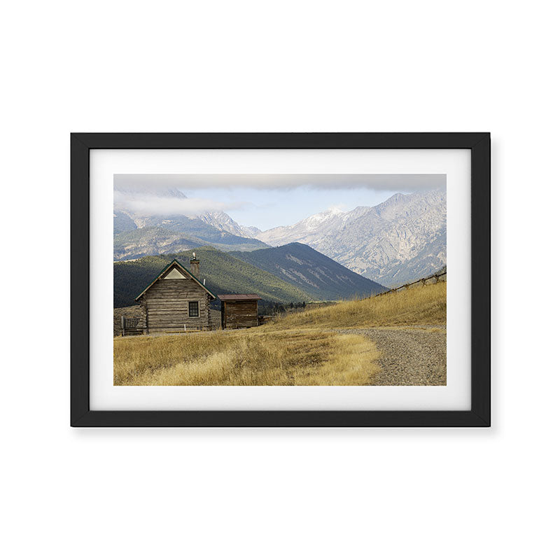 Montana Mountain Landscape x Cabin Wall Art Photography Framed Art Print Gallery Image 2